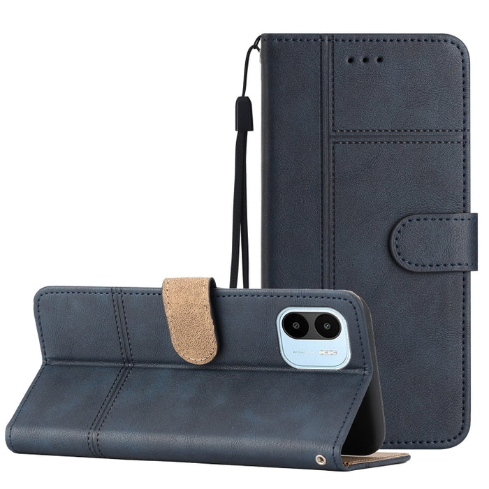 Estuche para teléfono de cuero con textura de piel de vaca de estilo empresarial, For Xiaomi 12T, For Xiaomi 12 Lite, For Xiaomi 12 Pro, For Xiaomi Redmi 10 2022, For Xiaomi Redmi 10A, For Xiaomi Redmi 10C, For Xiaomi Redmi A1, For Samsung Galaxy S23 5...