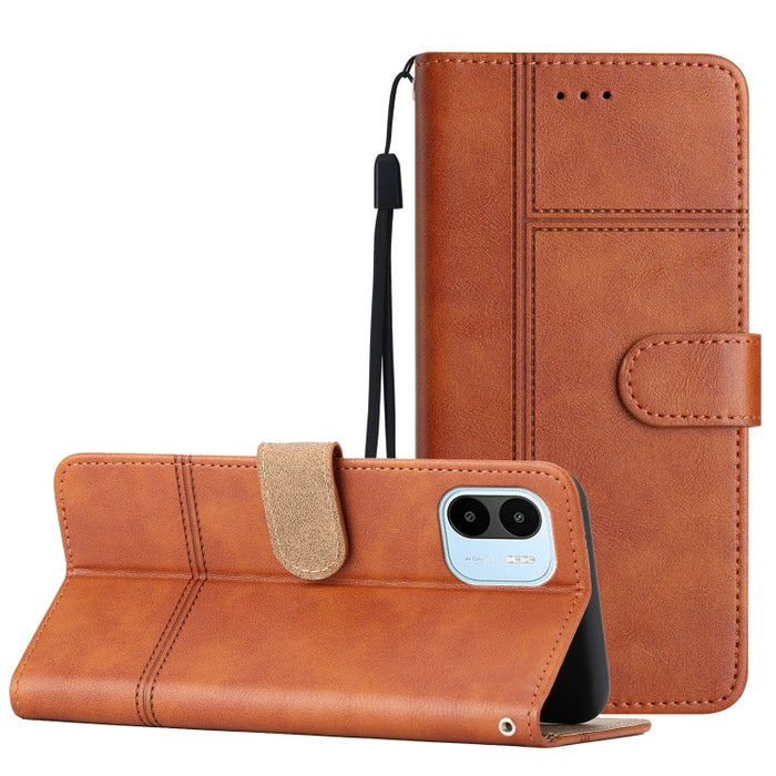 Estuche para teléfono de cuero con textura de piel de vaca de estilo empresarial, For Xiaomi 12T, For Xiaomi 12 Lite, For Xiaomi 12 Pro, For Xiaomi Redmi 10 2022, For Xiaomi Redmi 10A, For Xiaomi Redmi 10C, For Xiaomi Redmi A1, For Samsung Galaxy S23 5...