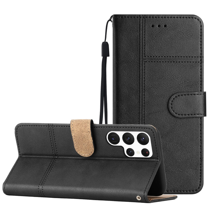 Estuche para teléfono de cuero con textura de piel de vaca de estilo empresarial, For Xiaomi 12T, For Xiaomi 12 Lite, For Xiaomi 12 Pro, For Xiaomi Redmi 10 2022, For Xiaomi Redmi 10A, For Xiaomi Redmi 10C, For Xiaomi Redmi A1, For Samsung Galaxy S23 5...