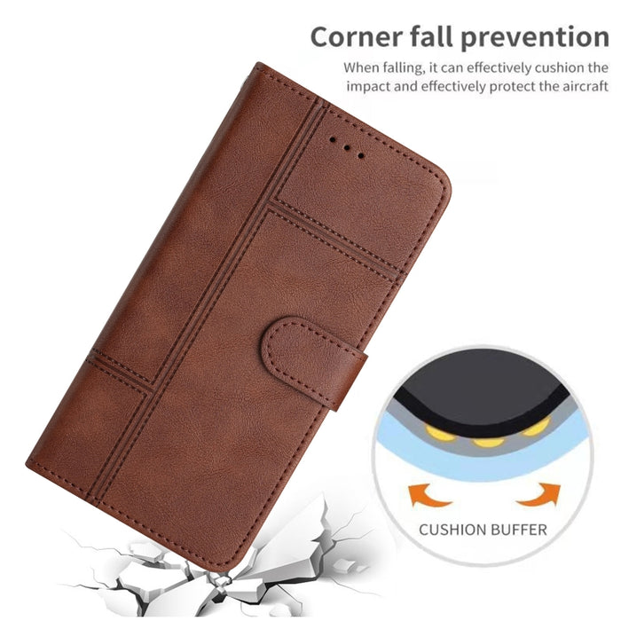 Estuche para teléfono de cuero con textura de piel de vaca de estilo empresarial, For OPPO A94 5G, For OPPO A77 5G, For OPPO A76, For OPPO A74 5G / A54 5G, For OPPO A57 2022 / A77 5G, For OPPO A17