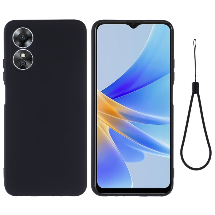 Funda de teléfono a prueba de golpes de silicona líquida de color puro, For OPPO A17 / A17K, For Xiaomi 12T Pro