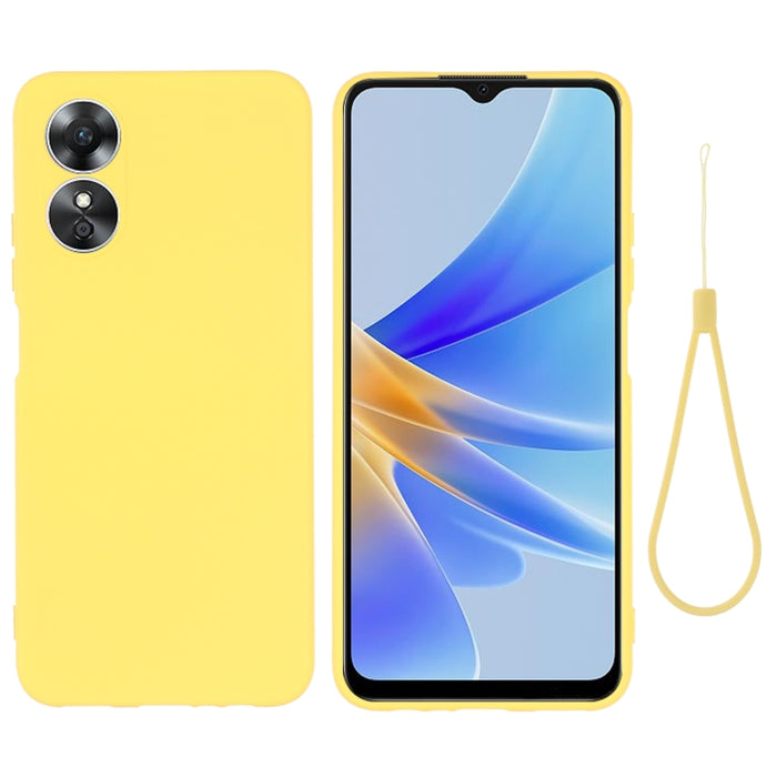 Funda de teléfono a prueba de golpes de silicona líquida de color puro, For OPPO A17 / A17K, For Xiaomi 12T Pro