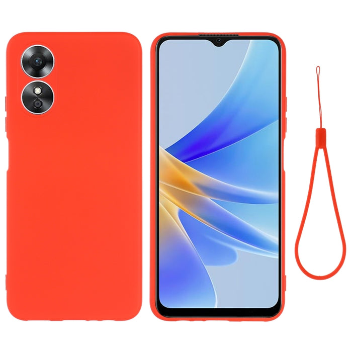Funda de teléfono a prueba de golpes de silicona líquida de color puro, For OPPO A17 / A17K, For Xiaomi 12T Pro