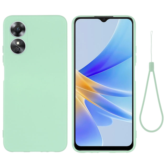 Funda de teléfono a prueba de golpes de silicona líquida de color puro, For OPPO A17 / A17K, For Xiaomi 12T Pro