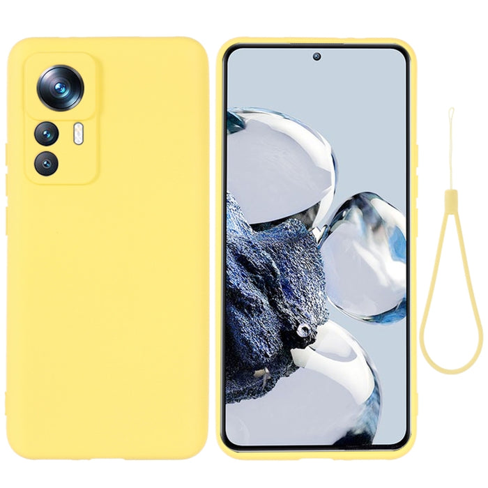 Funda de teléfono a prueba de golpes de silicona líquida de color puro, For OPPO A17 / A17K, For Xiaomi 12T Pro