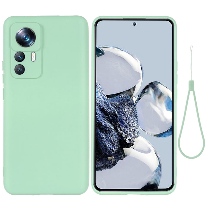 Funda de teléfono a prueba de golpes de silicona líquida de color puro, For OPPO A17 / A17K, For Xiaomi 12T Pro