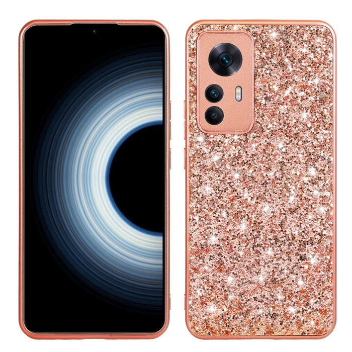 Estuche protector de TPU a prueba de golpes con polvo de brillo, For Xiaomi 12T Pro