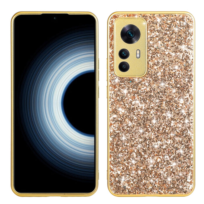 Estuche protector de TPU a prueba de golpes con polvo de brillo, For Xiaomi 12T Pro
