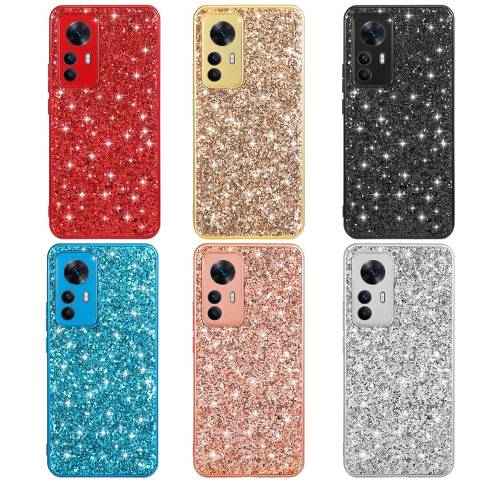 Estuche protector de TPU a prueba de golpes con polvo de brillo, For Xiaomi 12T Pro