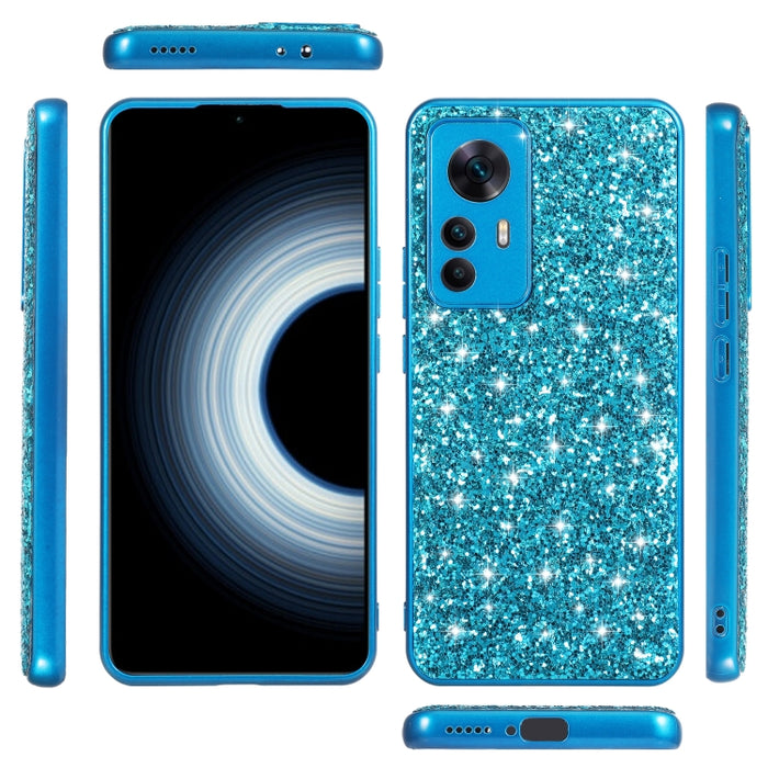 Estuche protector de TPU a prueba de golpes con polvo de brillo, For Xiaomi 12T Pro