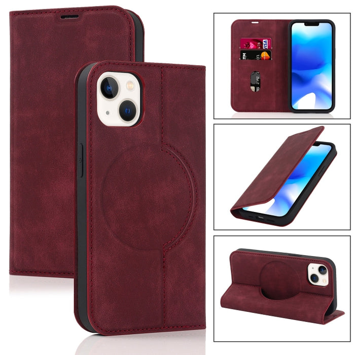 Caja de teléfono de cuero Magsafe de carga inalámbrica, For iPhone 14, For iPhone 14 Plus, For iPhone 14 Pro, For iPhone 14 Pro Max