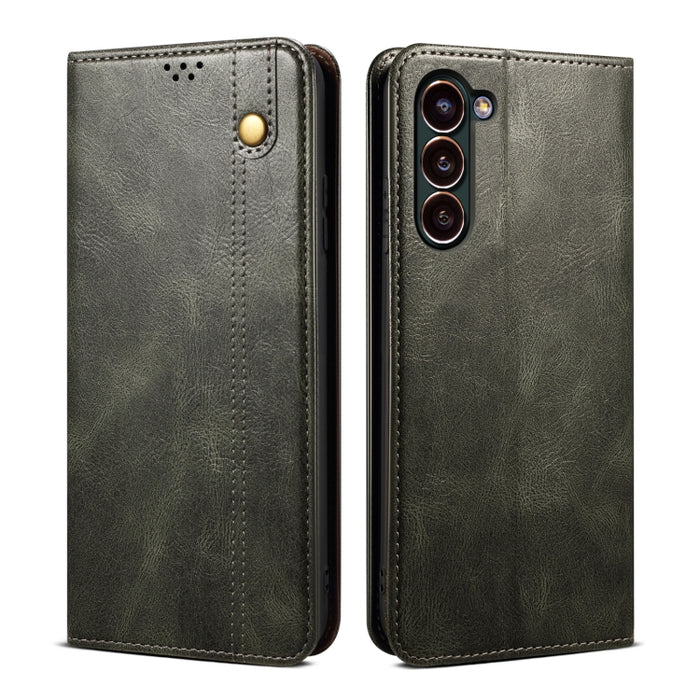 Caja de teléfono de cuero con textura de caballo loco de cera de aceite, For Xiaomi 13 Pro, For Samsung Galaxy S23 5G, For Samsung Galaxy S23+ 5G