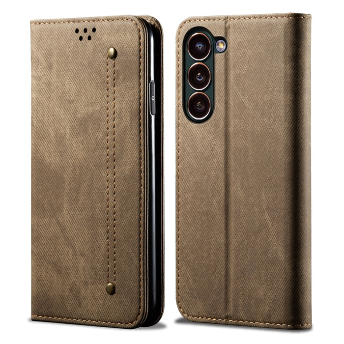 Estuche para teléfono de cuero con textura de mezclilla, For Xiaomi 13 Pro, For Samsung Galaxy S23 5G, For Samsung Galaxy S23+ 5G