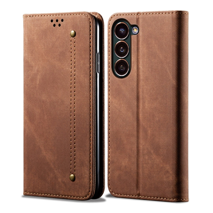 Estuche para teléfono de cuero con textura de mezclilla, For Xiaomi 13 Pro, For Samsung Galaxy S23 5G, For Samsung Galaxy S23+ 5G
