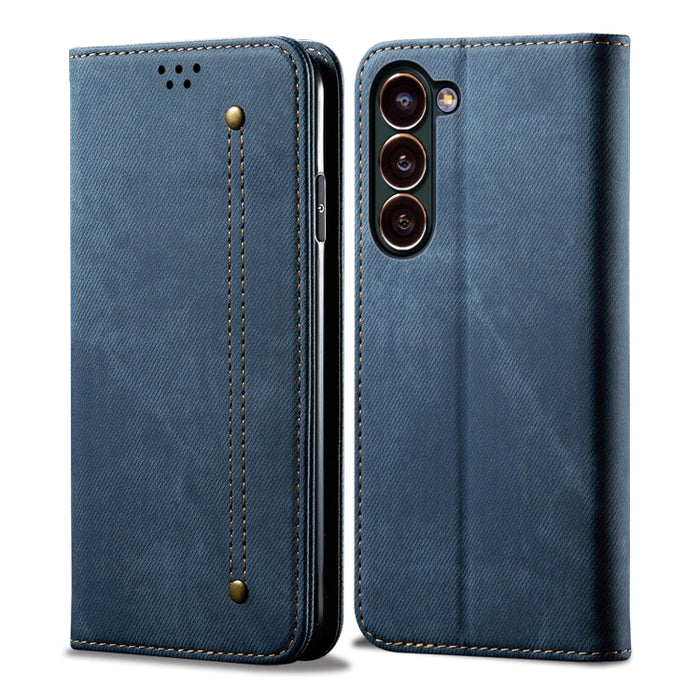 Estuche para teléfono de cuero con textura de mezclilla, For Xiaomi 13 Pro, For Samsung Galaxy S23 5G, For Samsung Galaxy S23+ 5G