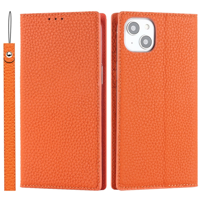 Estuche para teléfono de cuero genuino con textura de litchi, For iPhone 14 Pro Max, For iPhone 14 Pro, For iPhone 14, For iPhone 14 Plus, For Google Pixel 7 5G
