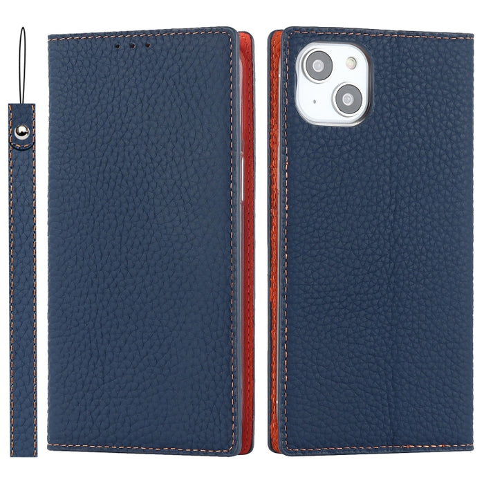Estuche para teléfono de cuero genuino con textura de litchi, For iPhone 14 Pro Max, For iPhone 14 Pro, For iPhone 14, For iPhone 14 Plus, For Google Pixel 7 5G