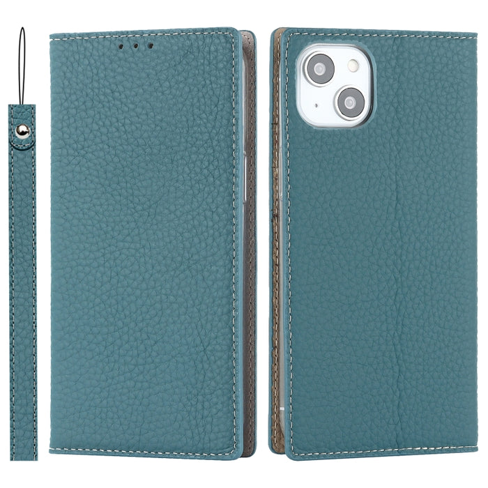 Estuche para teléfono de cuero genuino con textura de litchi, For iPhone 14 Pro Max, For iPhone 14 Pro, For iPhone 14, For iPhone 14 Plus, For Google Pixel 7 5G