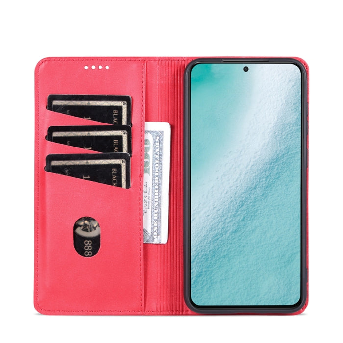 AZNS Funda de cuero con tapa magnética con textura de becerro para teléfono, For Samsung Galaxy S23 5G, For Samsung Galaxy S23+ 5G, For Samsung Galaxy S23 Ultra 5G, For Xiaomi Redmi Note 12 Pro 5G China / Note 12 Pro 5G+ China