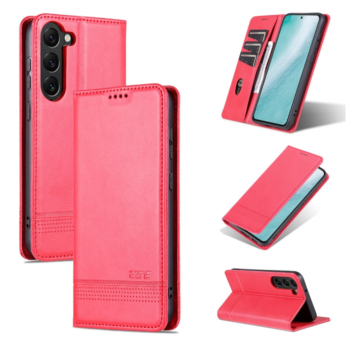 AZNS Funda de cuero con tapa magnética con textura de becerro para teléfono, For Samsung Galaxy S23 5G, For Samsung Galaxy S23+ 5G, For Samsung Galaxy S23 Ultra 5G, For Xiaomi Redmi Note 12 Pro 5G China / Note 12 Pro 5G+ China