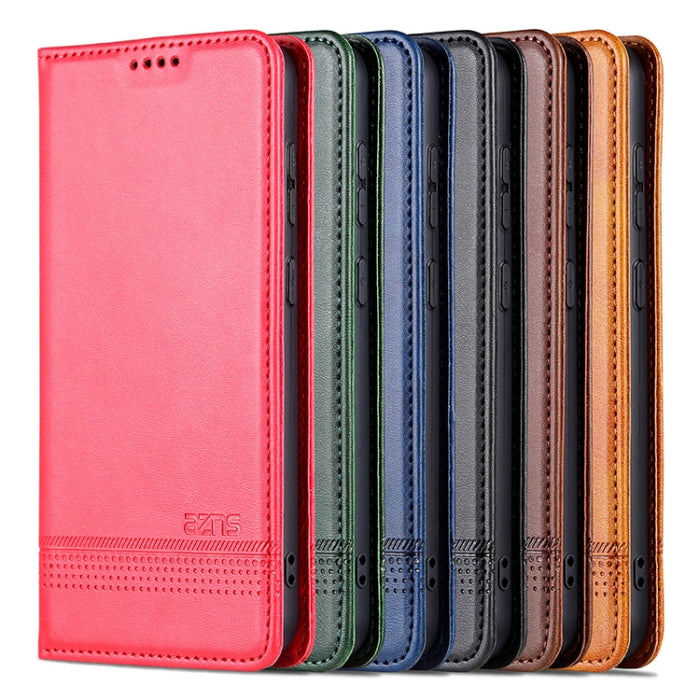 AZNS Funda de cuero con tapa magnética con textura de becerro para teléfono, For Samsung Galaxy S23 5G, For Samsung Galaxy S23+ 5G, For Samsung Galaxy S23 Ultra 5G, For Xiaomi Redmi Note 12 Pro 5G China / Note 12 Pro 5G+ China
