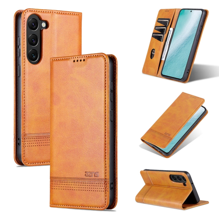 AZNS Funda de cuero con tapa magnética con textura de becerro para teléfono, For Samsung Galaxy S23 5G, For Samsung Galaxy S23+ 5G, For Samsung Galaxy S23 Ultra 5G, For Xiaomi Redmi Note 12 Pro 5G China / Note 12 Pro 5G+ China