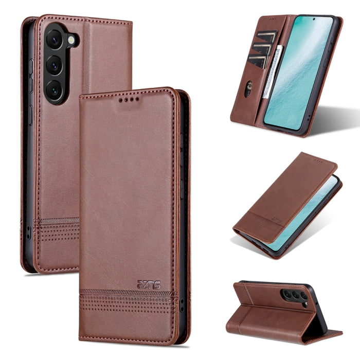 AZNS Funda de cuero con tapa magnética con textura de becerro para teléfono, For Samsung Galaxy S23 5G, For Samsung Galaxy S23+ 5G, For Samsung Galaxy S23 Ultra 5G, For Xiaomi Redmi Note 12 Pro 5G China / Note 12 Pro 5G+ China