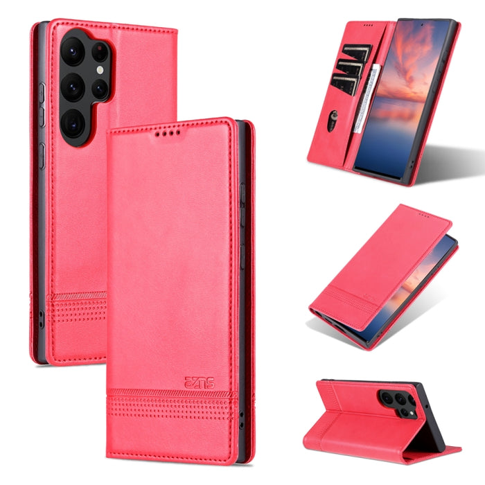 AZNS Funda de cuero con tapa magnética con textura de becerro para teléfono, For Samsung Galaxy S23 5G, For Samsung Galaxy S23+ 5G, For Samsung Galaxy S23 Ultra 5G, For Xiaomi Redmi Note 12 Pro 5G China / Note 12 Pro 5G+ China