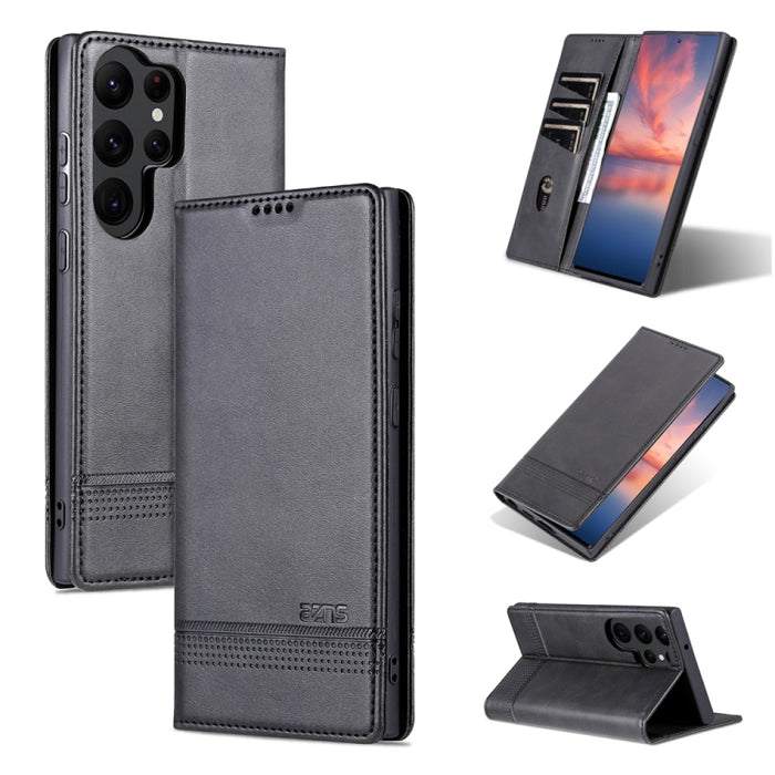 AZNS Funda de cuero con tapa magnética con textura de becerro para teléfono, For Samsung Galaxy S23 5G, For Samsung Galaxy S23+ 5G, For Samsung Galaxy S23 Ultra 5G, For Xiaomi Redmi Note 12 Pro 5G China / Note 12 Pro 5G+ China