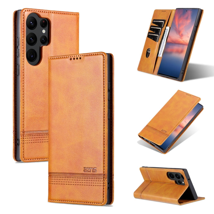 AZNS Funda de cuero con tapa magnética con textura de becerro para teléfono, For Samsung Galaxy S23 5G, For Samsung Galaxy S23+ 5G, For Samsung Galaxy S23 Ultra 5G, For Xiaomi Redmi Note 12 Pro 5G China / Note 12 Pro 5G+ China