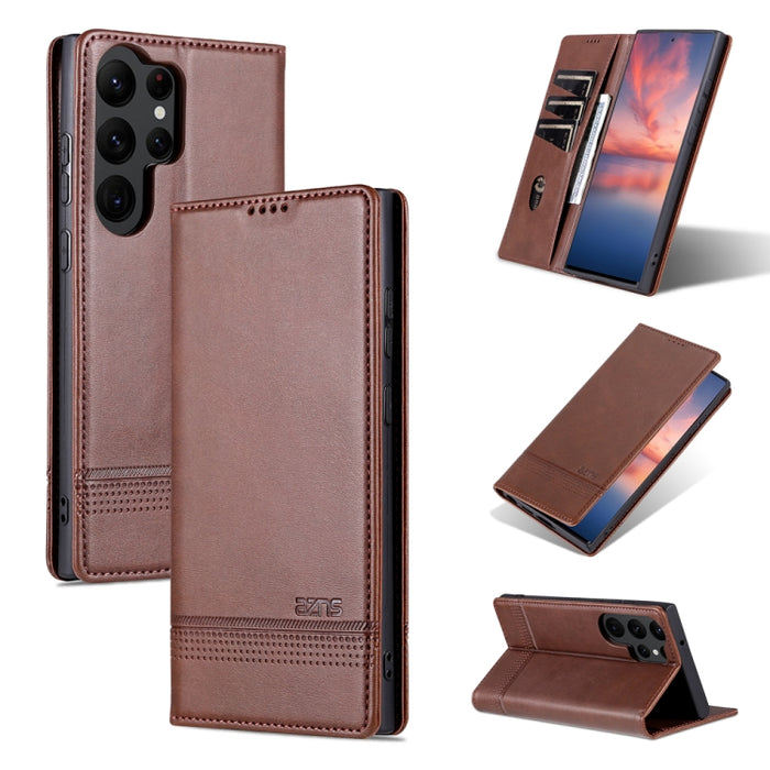 AZNS Funda de cuero con tapa magnética con textura de becerro para teléfono, For Samsung Galaxy S23 5G, For Samsung Galaxy S23+ 5G, For Samsung Galaxy S23 Ultra 5G, For Xiaomi Redmi Note 12 Pro 5G China / Note 12 Pro 5G+ China