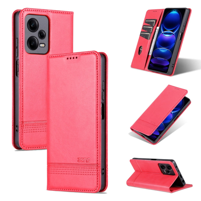 AZNS Funda de cuero con tapa magnética con textura de becerro para teléfono, For Samsung Galaxy S23 5G, For Samsung Galaxy S23+ 5G, For Samsung Galaxy S23 Ultra 5G, For Xiaomi Redmi Note 12 Pro 5G China / Note 12 Pro 5G+ China