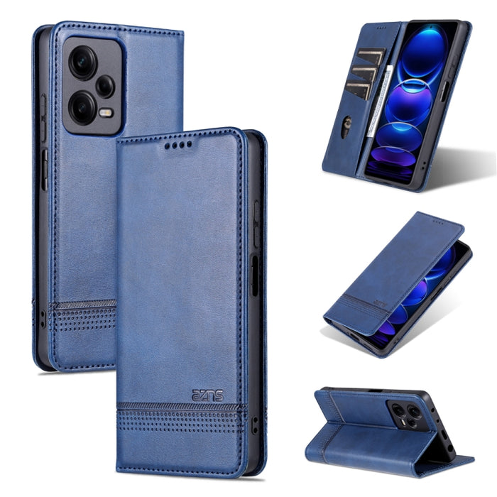 AZNS Funda de cuero con tapa magnética con textura de becerro para teléfono, For Samsung Galaxy S23 5G, For Samsung Galaxy S23+ 5G, For Samsung Galaxy S23 Ultra 5G, For Xiaomi Redmi Note 12 Pro 5G China / Note 12 Pro 5G+ China