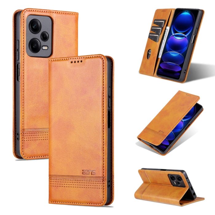 AZNS Funda de cuero con tapa magnética con textura de becerro para teléfono, For Samsung Galaxy S23 5G, For Samsung Galaxy S23+ 5G, For Samsung Galaxy S23 Ultra 5G, For Xiaomi Redmi Note 12 Pro 5G China / Note 12 Pro 5G+ China