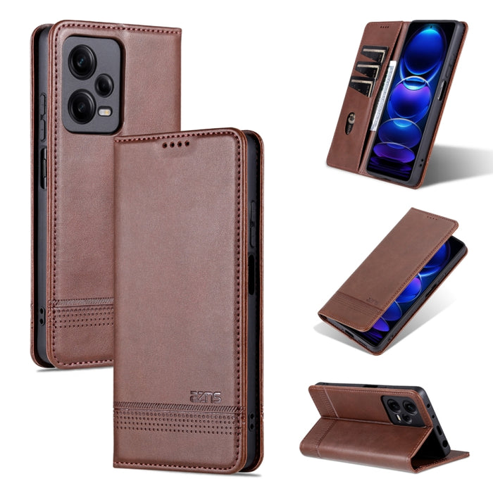 AZNS Funda de cuero con tapa magnética con textura de becerro para teléfono, For Samsung Galaxy S23 5G, For Samsung Galaxy S23+ 5G, For Samsung Galaxy S23 Ultra 5G, For Xiaomi Redmi Note 12 Pro 5G China / Note 12 Pro 5G+ China