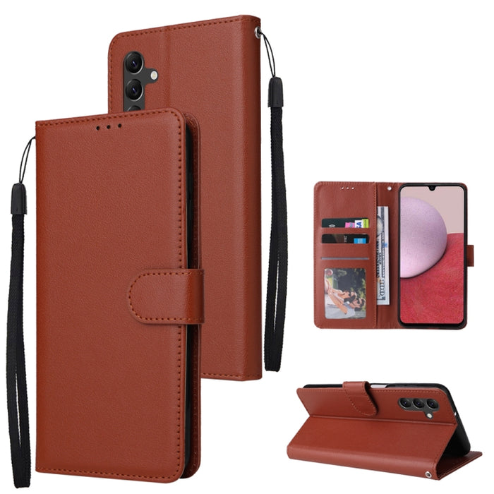 Estuche multifuncional de cuero para teléfono con 3 ranuras para tarjetas, For Samsung Galaxy A14 5G, For Xiaomi Redmi Note 12 China, For Xiaomi Redmi Note 12 Pro 5G China, For Xiaomi Redmi Note 12 Pro+ China