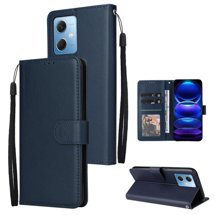 Estuche multifuncional de cuero para teléfono con 3 ranuras para tarjetas, For Samsung Galaxy A14 5G, For Xiaomi Redmi Note 12 China, For Xiaomi Redmi Note 12 Pro 5G China, For Xiaomi Redmi Note 12 Pro+ China