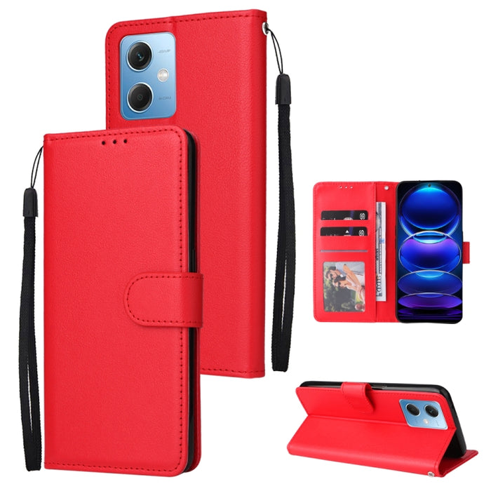 Estuche multifuncional de cuero para teléfono con 3 ranuras para tarjetas, For Samsung Galaxy A14 5G, For Xiaomi Redmi Note 12 China, For Xiaomi Redmi Note 12 Pro 5G China, For Xiaomi Redmi Note 12 Pro+ China