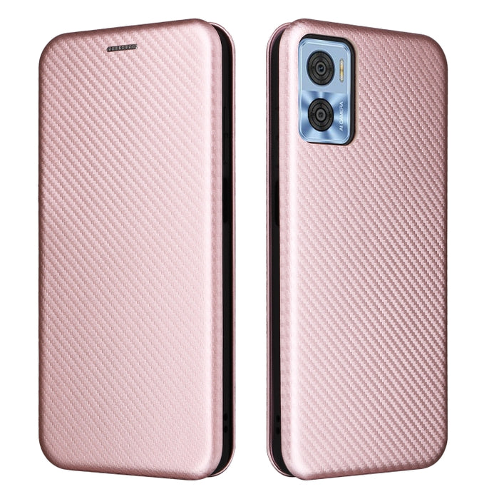 Caja del teléfono de la PU del tirón horizontal de la textura global de la fibra de carbono, For Motorola  Moto E22 4G / Moto E22i 4G, For Xiaomi 13 Pro, For Xiaomi Redmi A1+