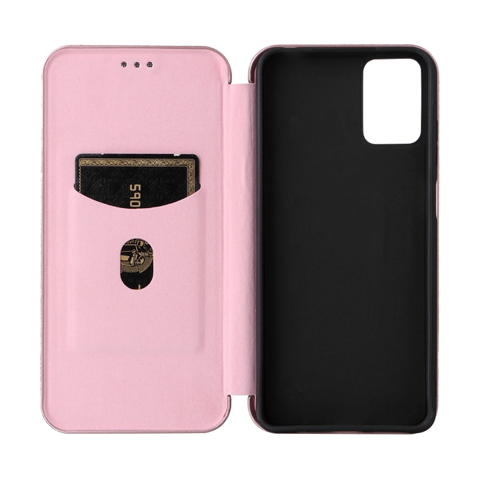 Caja del teléfono de la PU del tirón horizontal de la textura global de la fibra de carbono, For Motorola  Moto E22 4G / Moto E22i 4G, For Xiaomi 13 Pro, For Xiaomi Redmi A1+