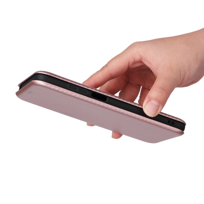 Caja del teléfono de la PU del tirón horizontal de la textura global de la fibra de carbono, For Motorola  Moto E22 4G / Moto E22i 4G, For Xiaomi 13 Pro, For Xiaomi Redmi A1+