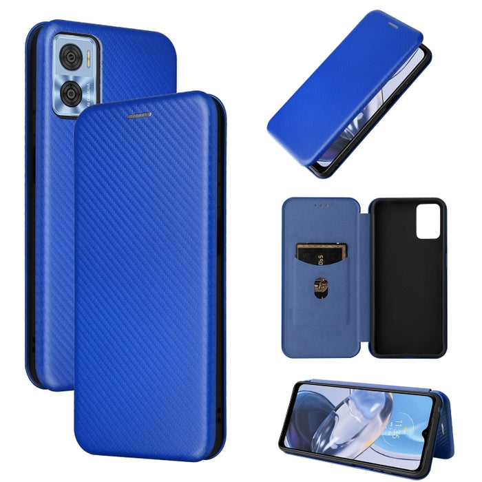 Caja del teléfono de la PU del tirón horizontal de la textura global de la fibra de carbono, For Motorola  Moto E22 4G / Moto E22i 4G, For Xiaomi 13 Pro, For Xiaomi Redmi A1+