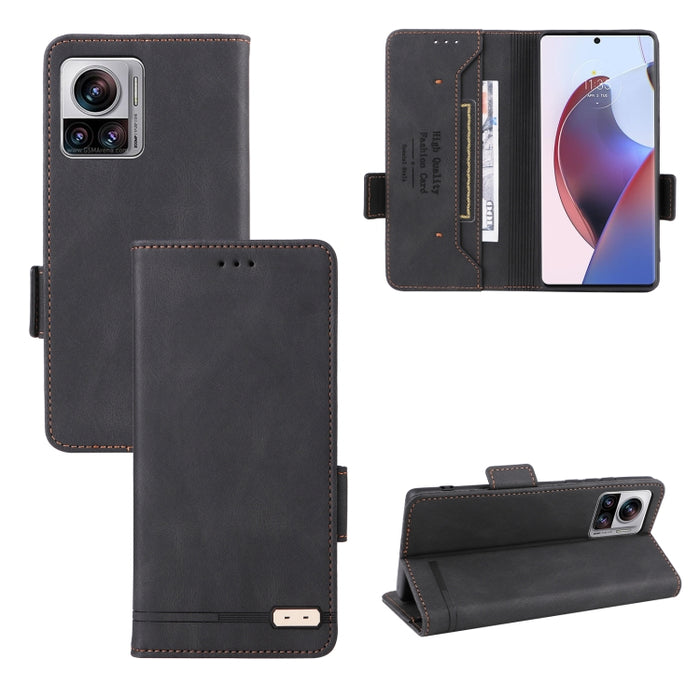 Funda de cuero para teléfono con cierre magnético, For vivo Y16 4G, For Motorola Edge 30 Ultra / Moto X30 Pro, For Xiaomi Poco C40, For Xiaomi Redmi 11 Prime 4G