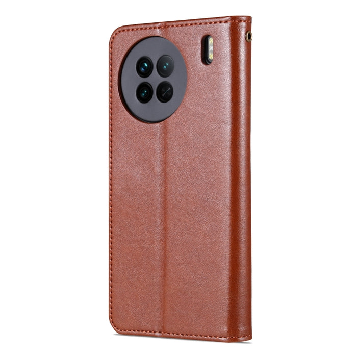 AZNS Estuche para teléfono de cuero con textura de piel de oveja, For vivo X90, For Xiaomi 13, For Xiaomi 13 Pro