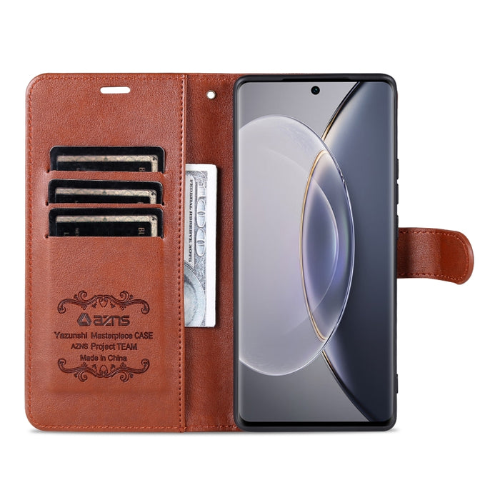 AZNS Estuche para teléfono de cuero con textura de piel de oveja, For vivo X90, For Xiaomi 13, For Xiaomi 13 Pro