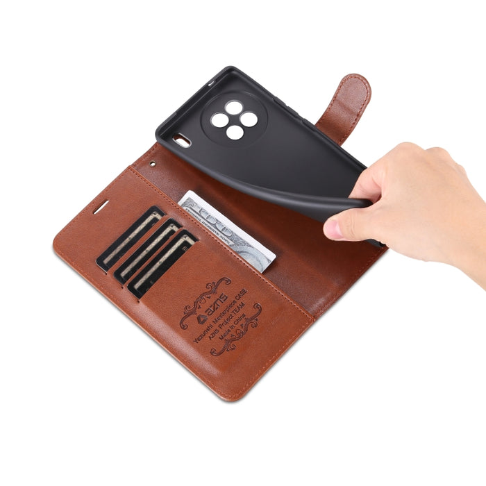 AZNS Estuche para teléfono de cuero con textura de piel de oveja, For vivo X90, For Xiaomi 13, For Xiaomi 13 Pro