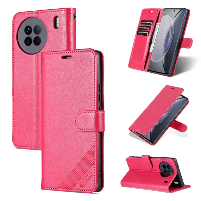 AZNS Estuche para teléfono de cuero con textura de piel de oveja, For vivo X90, For Xiaomi 13, For Xiaomi 13 Pro