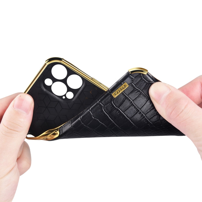 Estuche para teléfono con textura de cocodrilo galvanoplastia 6D con soporte, For OPPO A17, For Realme C21Y, For Realme C33, For OPPO Reno8 Pro+, For Xiaomi Redmi Note 12 China, For Xiaomi Redmi Note 12 Pro+ China, For Samsung Galaxy S23 5G            ...