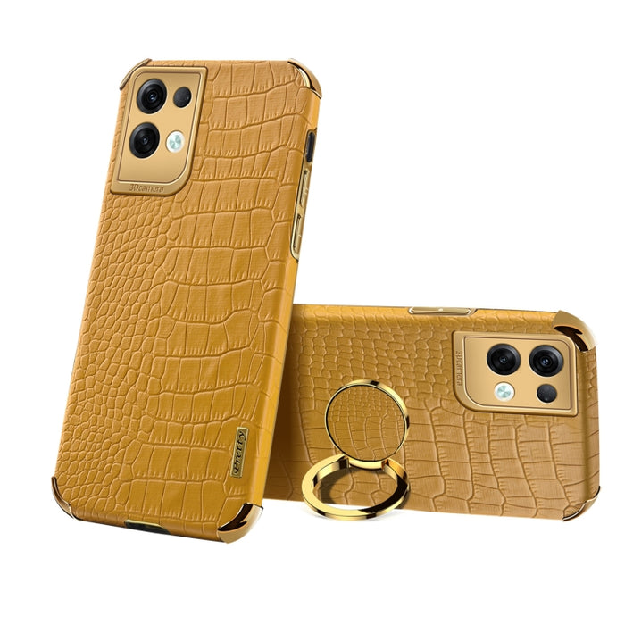 Estuche para teléfono con textura de cocodrilo galvanoplastia 6D con soporte, For OPPO A17, For Realme C21Y, For Realme C33, For OPPO Reno8 Pro+, For Xiaomi Redmi Note 12 China, For Xiaomi Redmi Note 12 Pro+ China, For Samsung Galaxy S23 5G            ...