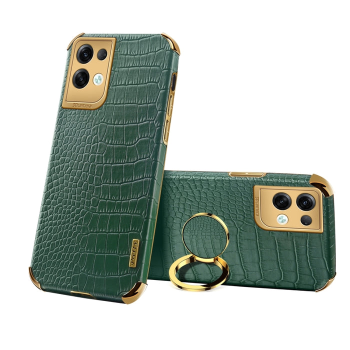 Estuche para teléfono con textura de cocodrilo galvanoplastia 6D con soporte, For OPPO A17, For Realme C21Y, For Realme C33, For OPPO Reno8 Pro+, For Xiaomi Redmi Note 12 China, For Xiaomi Redmi Note 12 Pro+ China, For Samsung Galaxy S23 5G            ...